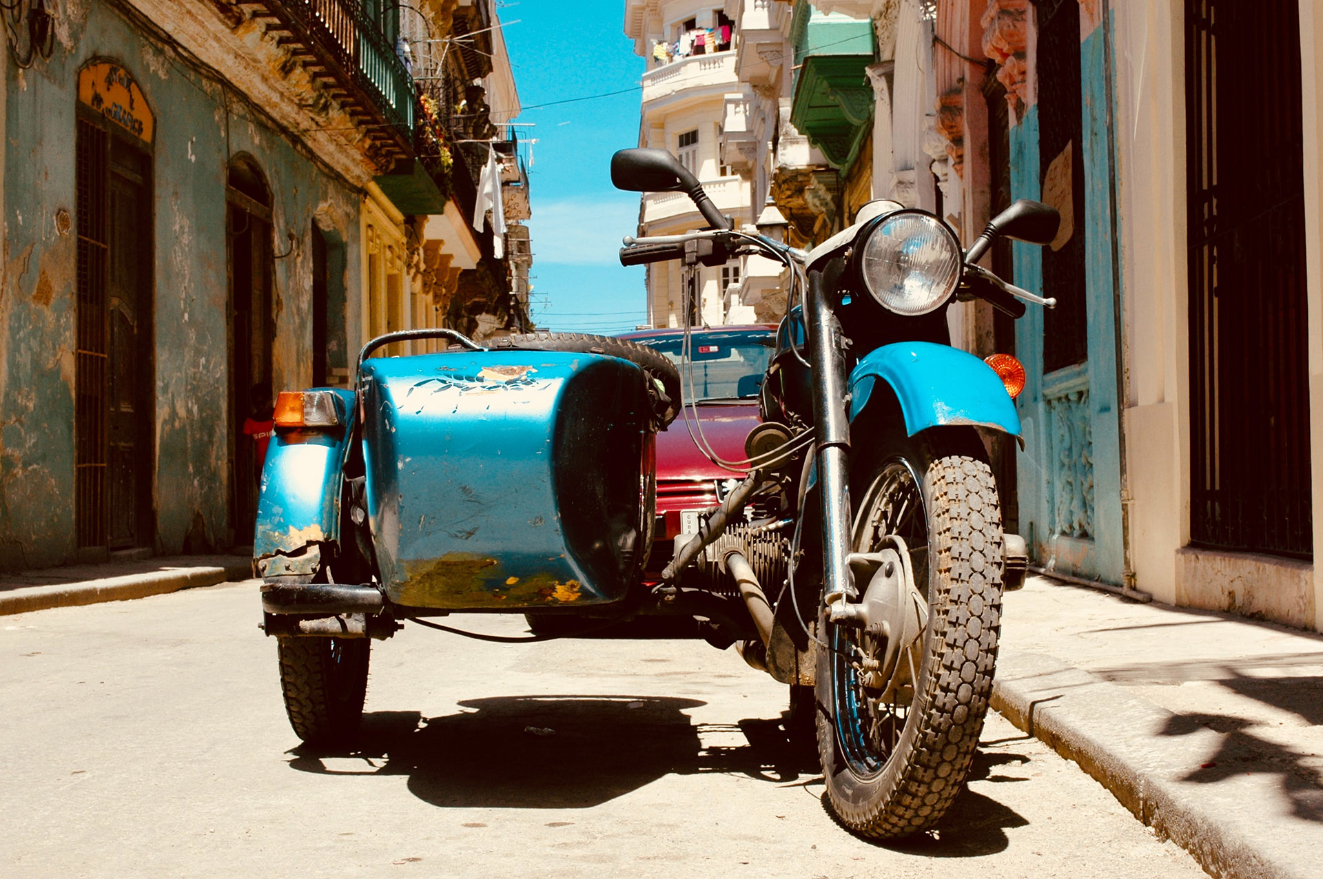 motorcycle with sidecar in havana